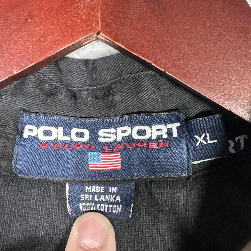 Vintage Polo Sport Ralph‎ Lauren Rugby Shirt Mens XL White 11 Long Sleeve Logo*